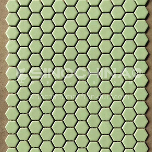 Black and white plum blossom hexagonal mosaic tiles kitchen bathroom floor tiles-ADE Mosaic hexagonal tiles(FIGURE 19) 230×230mm